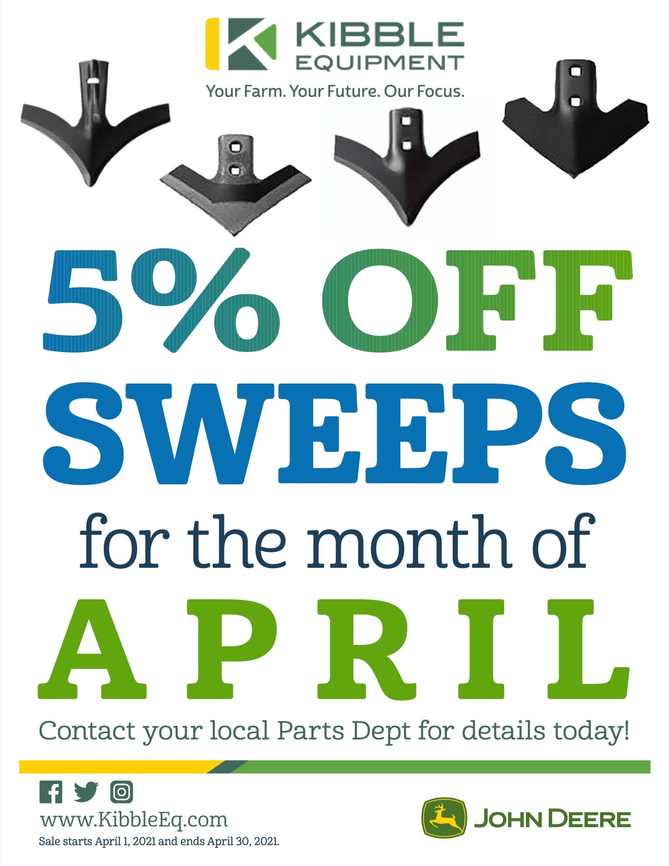 5% off sweeps for april